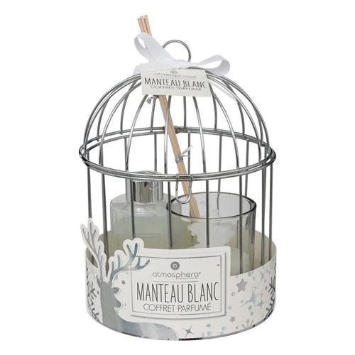 Non Communiqué Blanc Atmosphera Créateur D'intérieur - Coffret Bougie & Diffuseur Parfum "Lola" 20Cm
