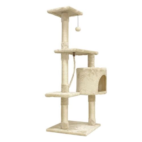 Comparer les prix de Arbre à chat PALOMA - 40 x 40 x 114 cm - Beige