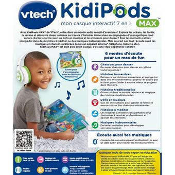 Mon casque interactif 7 en 1 Vtech KidiPods Max