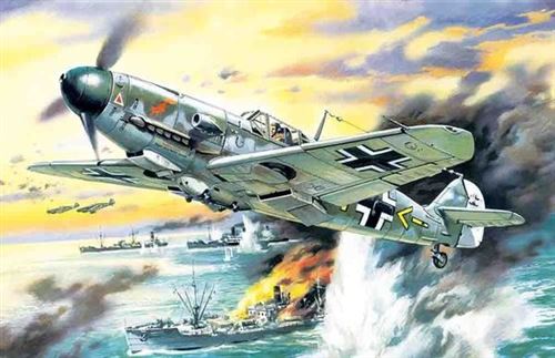  Maquette avion ICM Messerschmitt Bf 109F-4B- 1/48 - Maquette d'avion