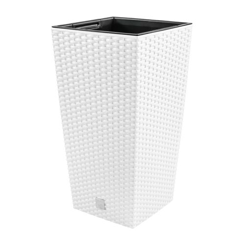 Maceta Prosperplast Rato Square 26,6L Blanca con Inserto