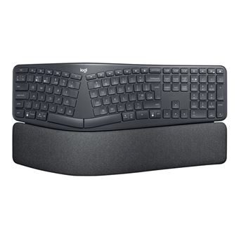 Logitech ERGO K860 - Clavier - sans fil - 2.4 GHz, Bluetooth 5.0 - Suisse - 1