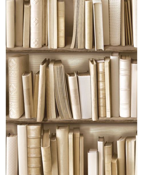 Papier peint Muriva bibliothèque naturel