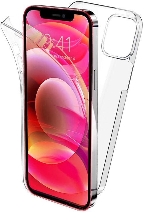 Coque 360 degrés pour Apple iPhone 12 PRO 6,1 pouces 2020 Protection intégrale arrière PC Case et Avant TPU Transparente XEPTIO