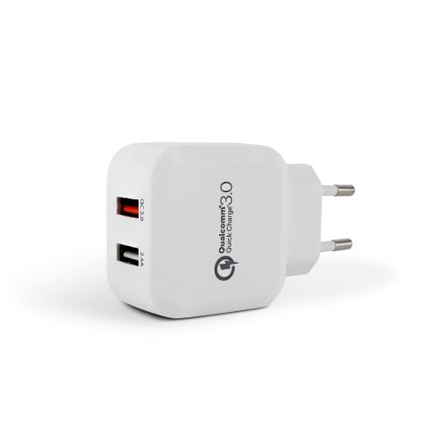 mooov Chargeur secteur 2 USB Qualcomm 3.0 Quick charge - blanc - 730302