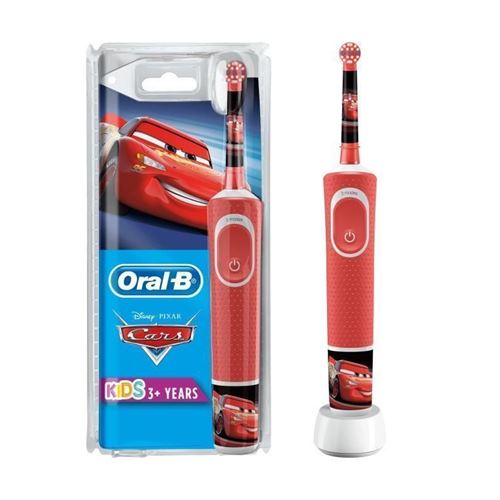 Oral-B Kids Brosse a Dents Électrique - Cars - adaptée a partir de 3 ans, offre le nettoyage doux et efficace