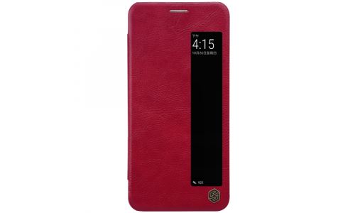 Etui à rabat Nillkin Qin Huawei P20 coloris rouge avec fenêtre visualisation