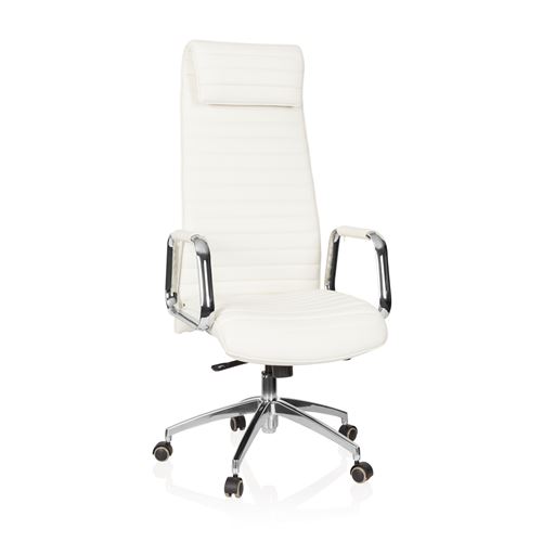 Si&egrave;ge de bureau / Fauteuil de direction ASPERA 20, cuir Nappa, ivoire hjh OFFICE