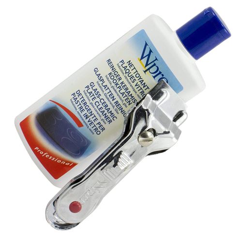 Kit vitrocéramique comprenant 1 crème nettoyante vitro 250 ml (VTC101) + 1 grattoir (SCR200) + 10 lames (LGV009) Accessoires et entretien 481281729989 WPRO - 60283