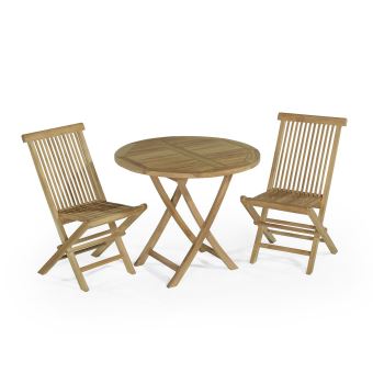 18 Sur Salon De Jardin Teck Ecograde Daru 2 Chaises Mobilier