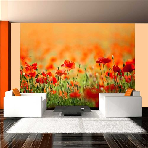 Papier peint - Coquelicots, beaux jours d'été - 200x154 -