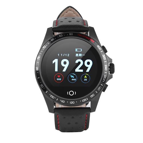 Bluetoot Smartwatch 1,22 inch Écran TFT Montres Connectées Bluetooth 4.0 Moniteur de Fréquence Cardiaque, Podomètre