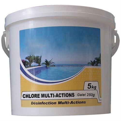 Chlore lent multi-fonctions galet 250g 5kg Nmp chlore multi-actions 250