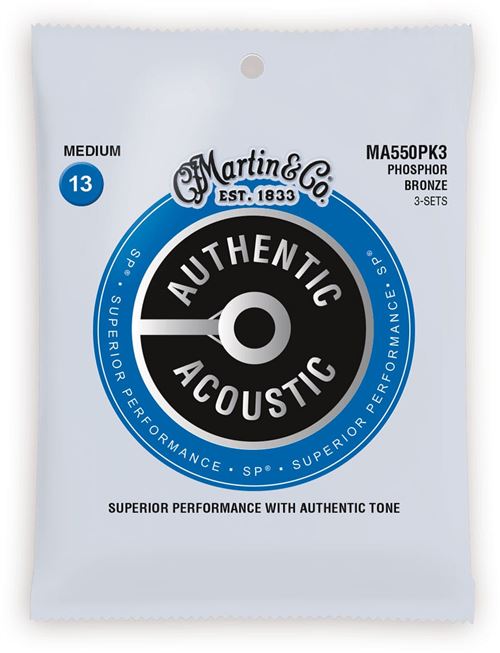 Martin MA550PK3 SP 92/8 Phosphore Bronze Medium 13/56 X 3 - Image 3