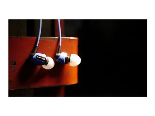 Klipsch AW-4i - In-ear hoofdtelefoons met micro - inwendig - met bekabeling - 3,5 mm-stekker - ruisisolatie - blauw