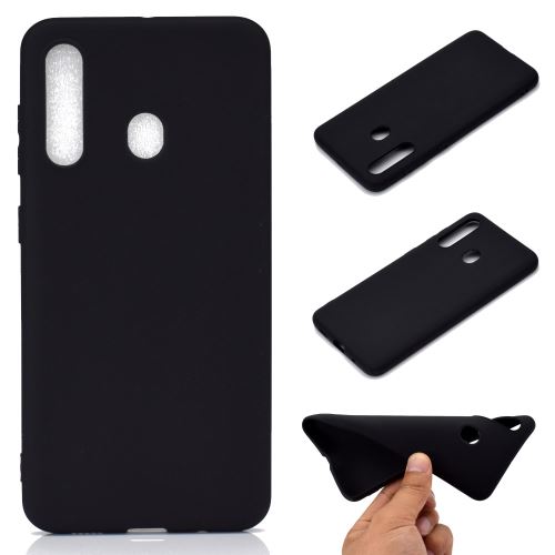 Coque en TPU couleur unie souple givré noir pour votre Samsung Galaxy M40/Galaxy A60