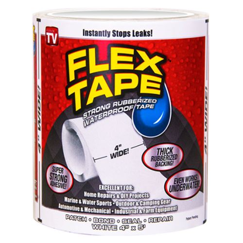 Bande Adhésive Ruban Hydrofuge et Waterproof Ultra-résistante Flex Tape Blanc