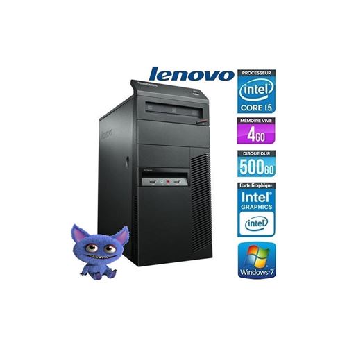 Lenovo ThinkCentre M92p 2992 - Tour Core i5 3470 / jusqu'à 3.6 GHz - vPro - RAM 4 Go - HDD 500 Go - DVD SuperMulti - HD Graphics 2500 - Gigabit Ethern