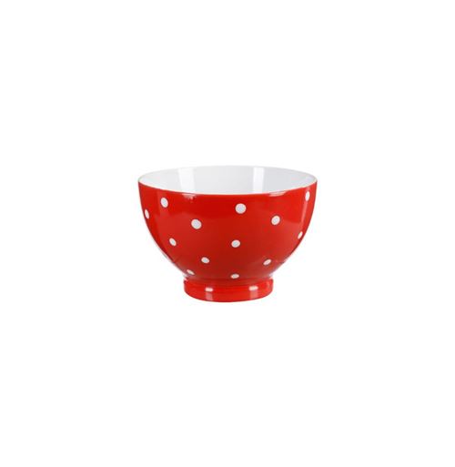 Lot de 6 Bols Pois 50cl Rouge