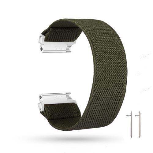 Bracelet en nylon impression couleur unie vert armé pour votre Huawei Watch GT2 42mm/Huami Amazfit Watch Youth Edition