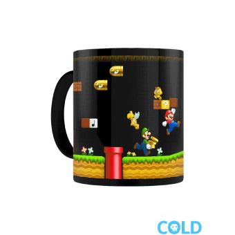 Super Mario Tasse Gold Coin Rush magique qui change de couleur noir