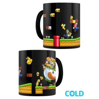 Super Mario Tasse Gold Coin Rush magique qui change de couleur noir