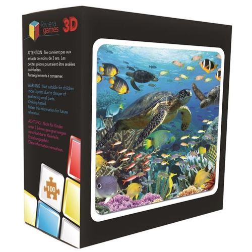 RIVIERA GAMES Puzzle 3D en relief 'Les Tortues' 100 pieces