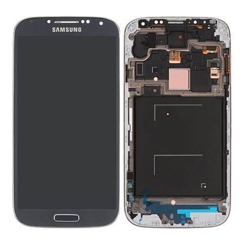 Ecran tactile + LCD bleu avec châssis de remplacement pour Samsung Galaxy S4 (GT-i9500)