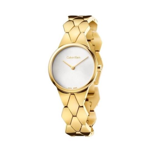 Calvin klein femme bracelet & boitier acier inoxydable quartz montre k6e23546