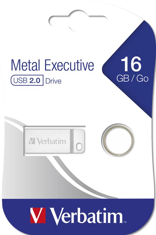 Clé usb 16go Verbatim métallique 2.0 argent