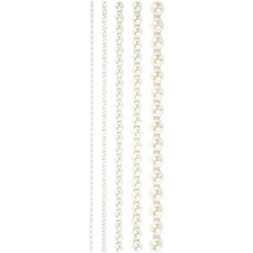 Vivi Gade Perles autocollantes demi-adhésives 2/8 mm blanches 140 pièces