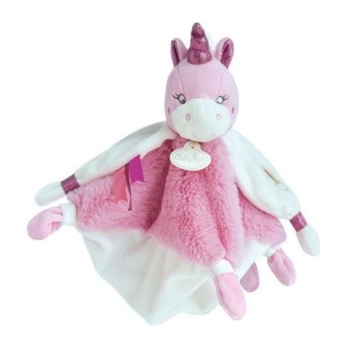 BABY NAT Poupi et poussieres detoiles - Doudou Licorne 25cm - rose