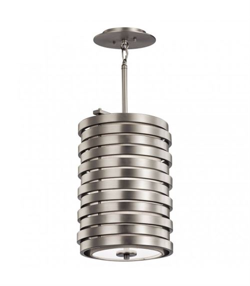 Suspension Roswell, nickel brossé, 1 ampoule
