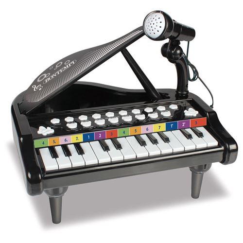 Bontempi piano électronique avec microphone 30 cm noir