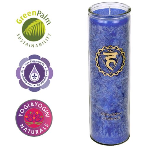Bougie en stearine 100 heures - chakra 5