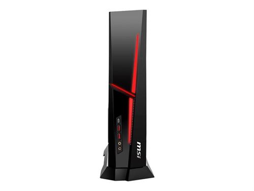 MSI Trident A 8SD 217EU - Ordinateur de bureau compact - Core i7 8700 - RAM 16 Go - SSD 256 Go, HDD 2 To - GF RTX 2070 - GigE - LAN sans fil: Bluetooth, 802.11a/b/g/n/ac - Windows 10 Home - moniteur : aucun - noir