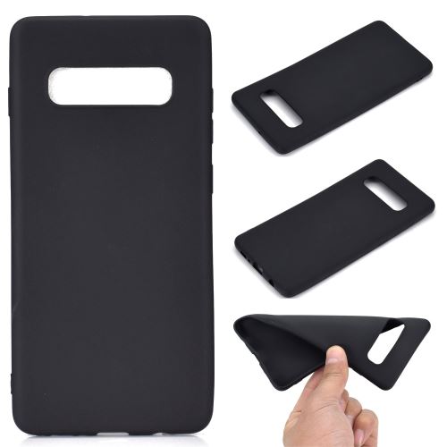 Coque en TPU gel mat doux noir pour votre Samsung Galaxy S10