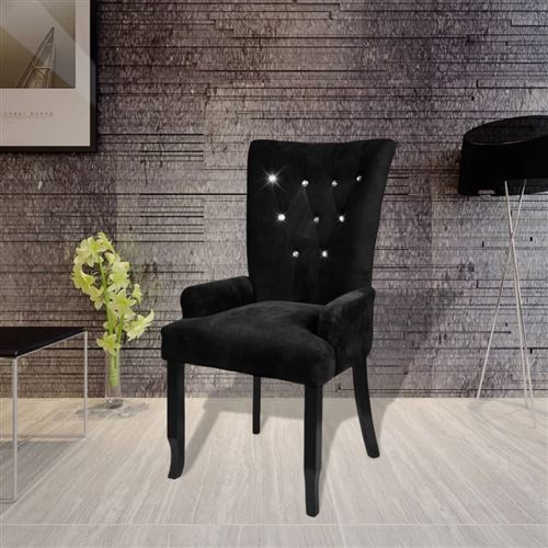 vidaXL Fauteuil fluweel zwart