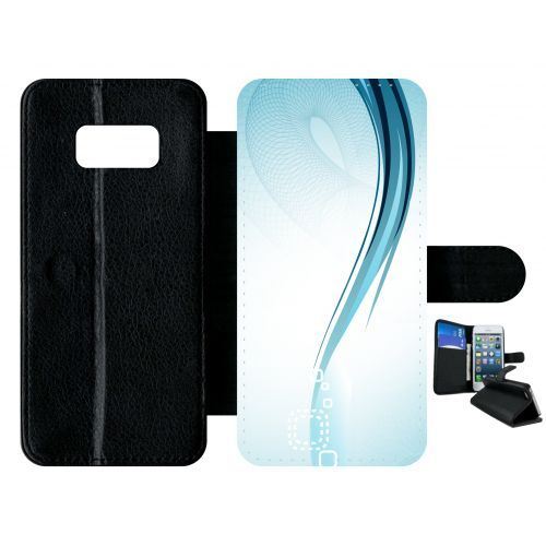 Etui à rabat samsung galaxy s8 forme bleu arrondi