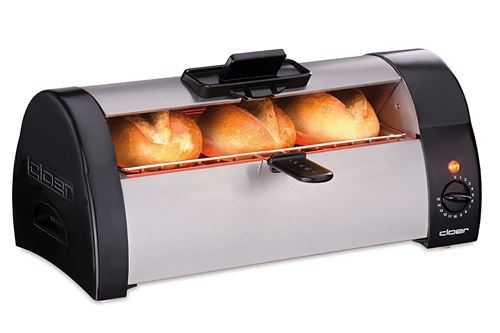 Cloer 3080 petits pains boulangers pour faire cuire des petits pains, gâteaux ou Levure particules 570 W, boîtier en acier inoxydable mat