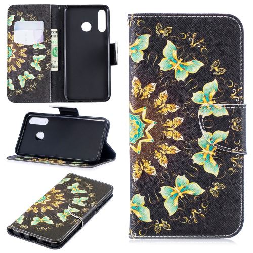 Etui en PU impression de motifs papillon colorisé pour votre Huawei P30 Lite