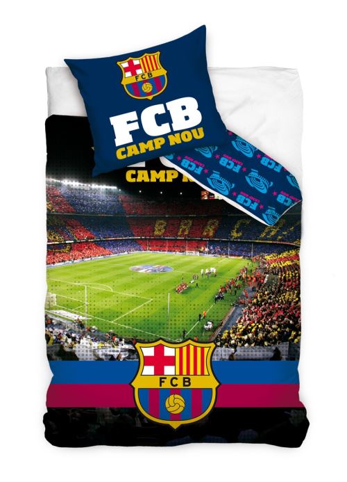 Carbotex Housse de couette FC Barcalona stade 140 x 200 cm