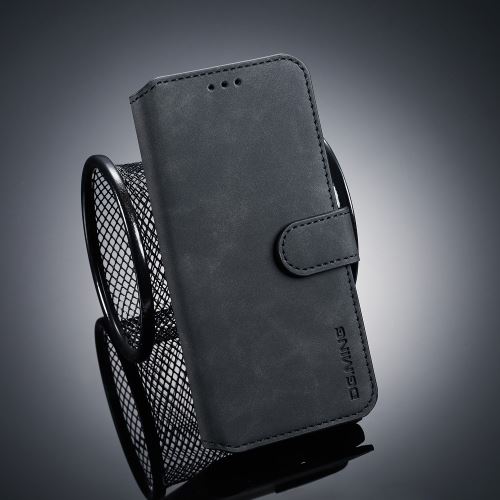 Etui en PU flip style rétro avec support noir pour votre Samsung Galaxy J6 (2018)