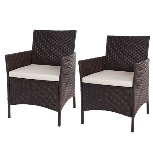 Mendler Marron Lot De 2 Fauteuils De Jardin - Image 3