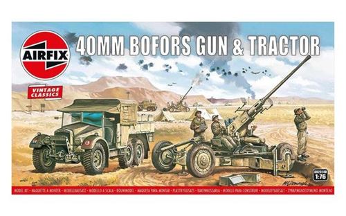 Airfix Vintage Classics - Bofors 40mm Gun & Tractor 1:76