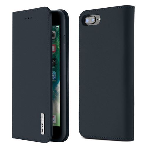 Etui en cuir véritable bleu foncé pour votre Apple iPhone 8 Plus/7 Plus 5.5 inch