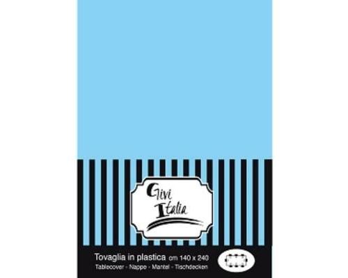 Nappe en plastique unie - Bleu Ciel