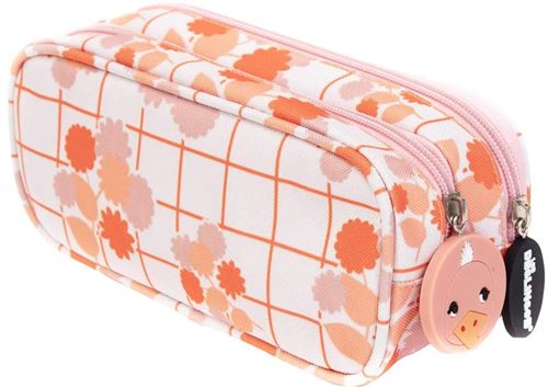 Les Deglingos pochette 2 fermetures éclair junior 23 cm polyester orange