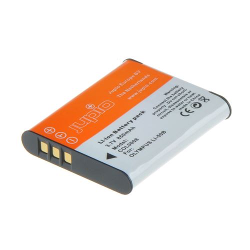 Jupio - Batterie - Li-Ion - 850 mAh - pour Olympus D-785, TG-860; Stylus Tough TG-810, 860, 870; Stylus Traveller SZ-17; Tough TG-625