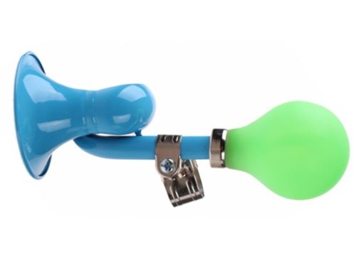 Pexkids corne de vélo Corne de poteau 17 cm acier bleu/vert